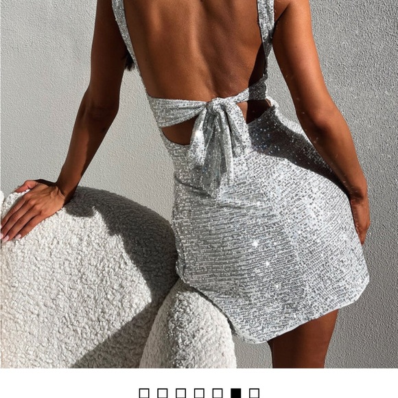 That’s So Fetch Silver Mini Dress - Picture 3 of 6